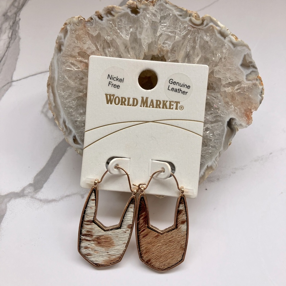 Genuine Leather Cat Earrings-Nickel Free